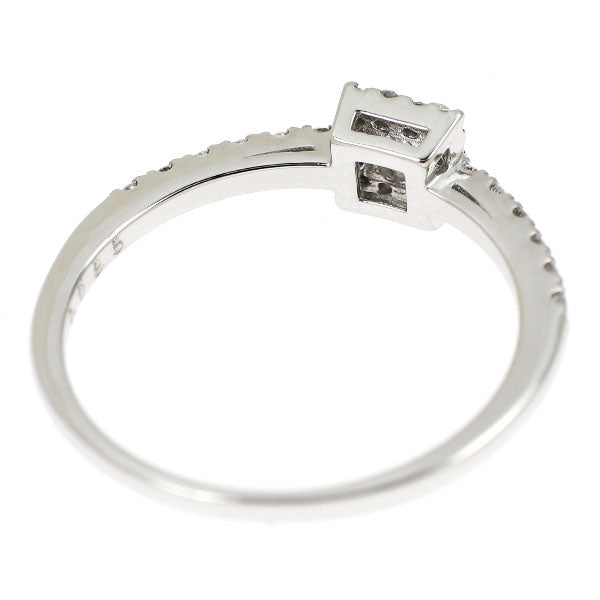 新品 希少 Pt950 天然グリーニッシュブルー ダイヤモンド リング 0.085ct FLGB SI2 D0.16ct 【エスコレ】