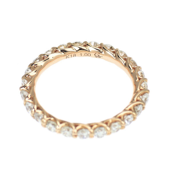 ゆきざき K18PG ダイヤモンド リング 1.00ct フルエタニティ