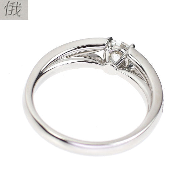 俄 Pt950 ダイヤモンド リング 0.33ct D VVS2 3EX 瑞穂波