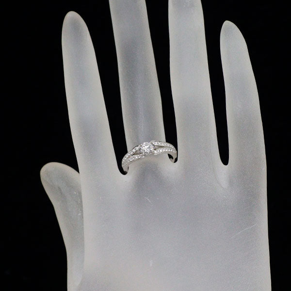 俄 Pt950 ダイヤモンド リング 0.33ct D VVS2 3EX 瑞穂波