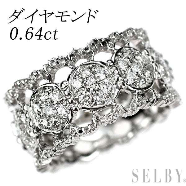 K18WG ダイヤモンド リング 0.64ct — セルビーオンラインストア
