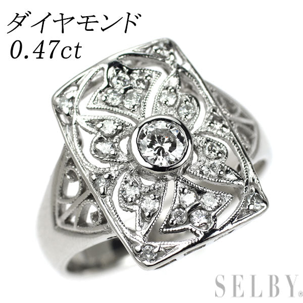 Pt900 ダイヤモンド リング 0.47ct