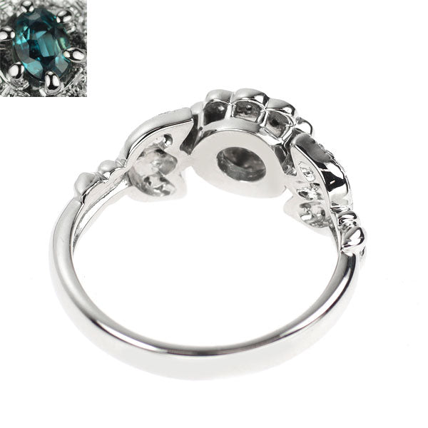 希少 Pt900 アレキサンドライト ダイヤモンド リング 0.12ct D0.18ct