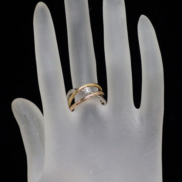 Pt900/ K18YG/PG ダイヤモンド リング 0.210ct