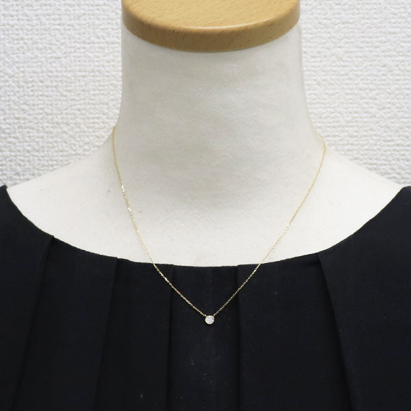 エテ/ete K10YG/WG ダイヤモンド ペンダントネックレス 0.02ct