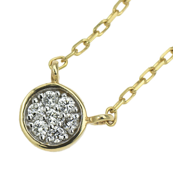 エテ/ete K10YG/WG ダイヤモンド ペンダントネックレス 0.02ct