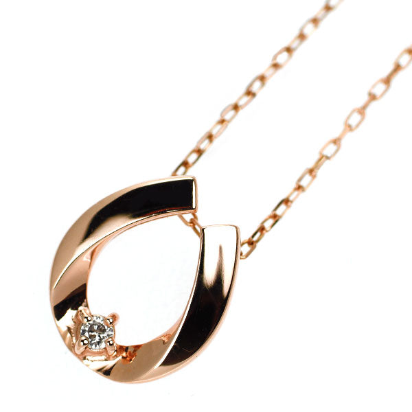 K10PG ダイヤモンド ペンダントネックレス 0.01ct