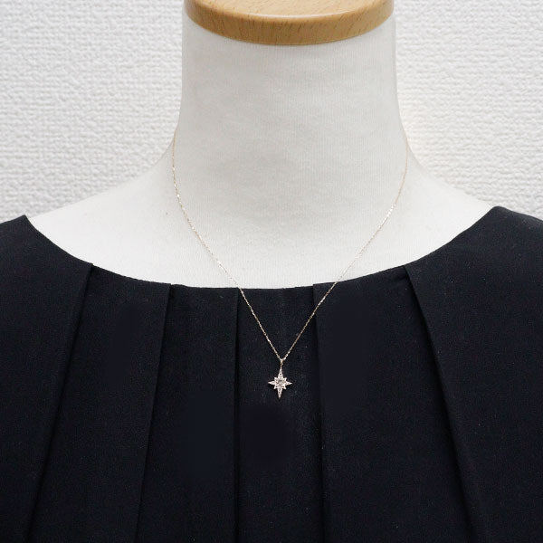 K10YG クオーツ ホワイトトパーズ ペンダントネックレス