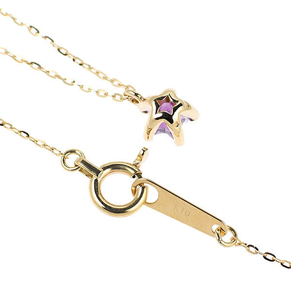 K10YG アメジスト ペンダントネックレス スター