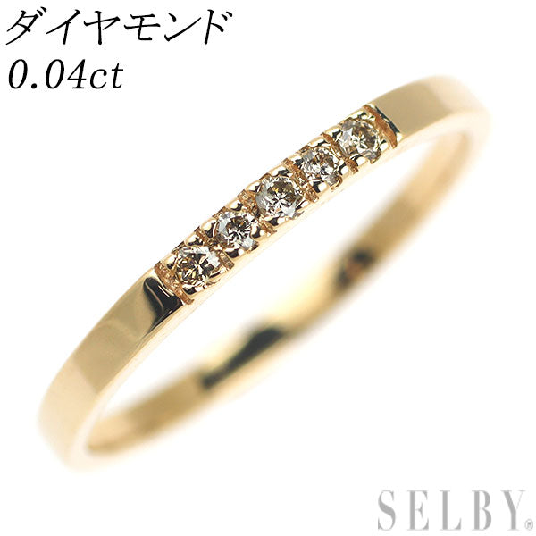 K10YG ダイヤモンド リング 0.04ct ピンキー