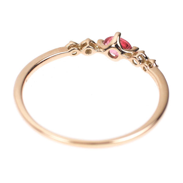 K18wgダイヤモンド ピンクトルマリン K18ピンクトルマリン・ダイヤモンドリング