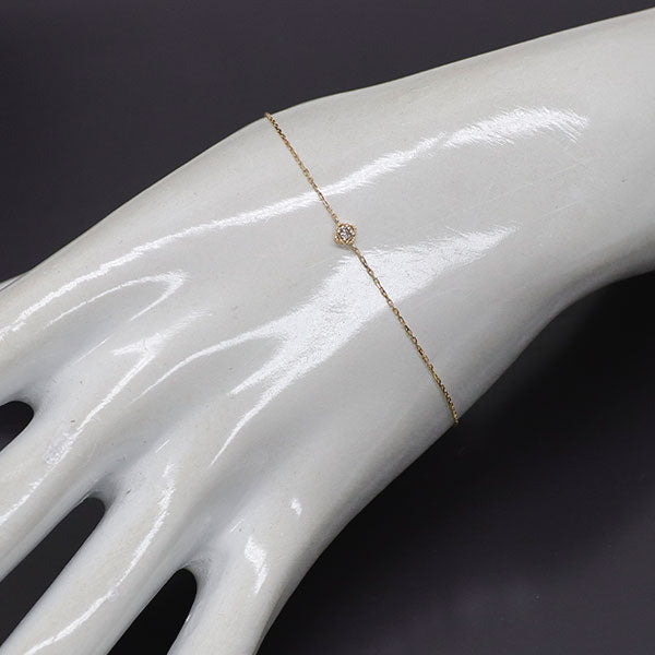 ノジェス K18YG ダイヤモンド ブレスレット 0.05ct