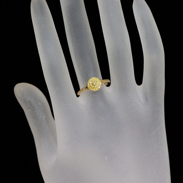 K18YG トリートイエロー ダイヤモンド リング 0.20ct