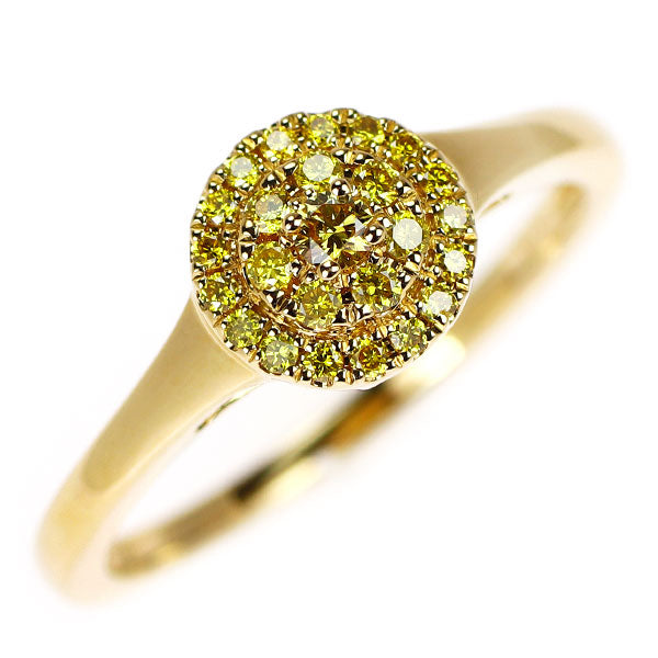 K18YG トリートイエロー ダイヤモンド リング 0.20ct