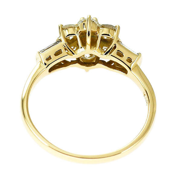 K18YG ダイヤモンド リング 1.00ct フラワー