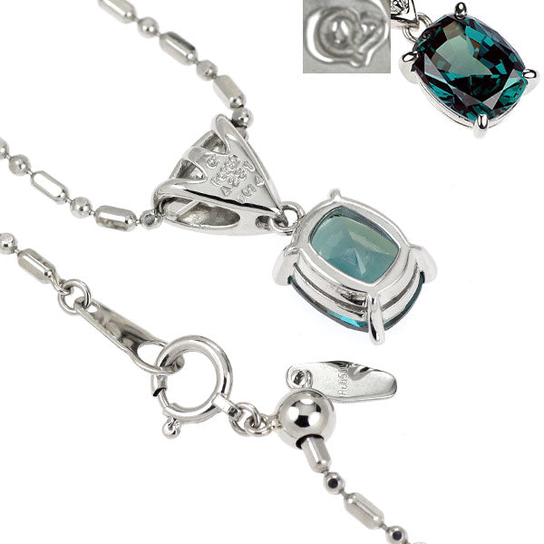 14/美品 クレサンベール Pt950 再結晶アレキ2.31 ペンダントトップ クレサンベール Pt950/ Pt850 再結晶アレキサンドライト ダイヤモンド