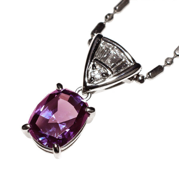 14/美品 クレサンベール Pt950 再結晶アレキ2.31 ペンダントトップ クレサンベール Pt950/ Pt850 再結晶アレキサンドライト ダイヤモンド