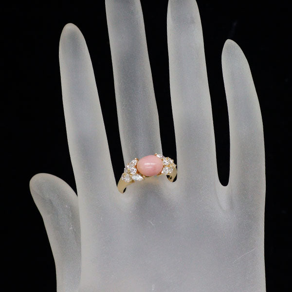 K18YG コンクパール ダイヤモンド リング 2.80ct D0.76ct