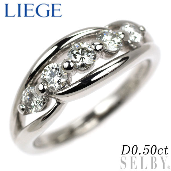 リエジュ Pt1000 ダイヤモンド リング 0.50ct