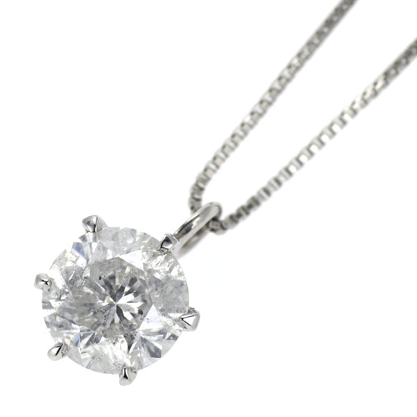 Pt1000/ Pt850 ダイヤモンド ペンダントネックレス 1.222ct