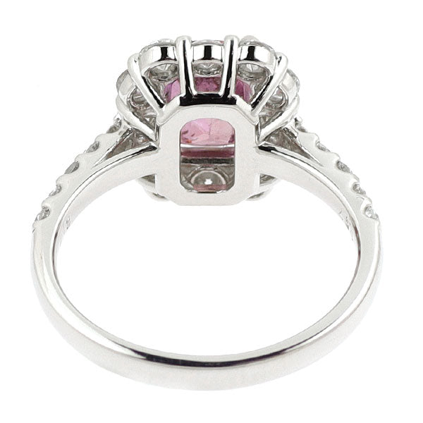 Pt950 非加熱 ピンクサファイア ダイヤモンド リング 2.17ct D0.97ct