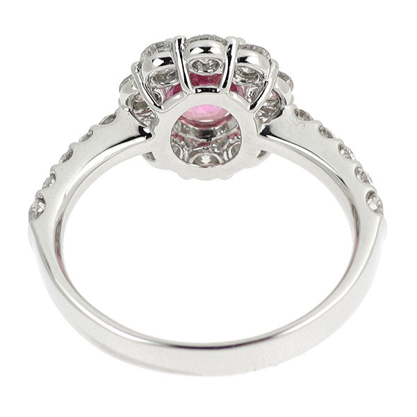 希少 Pt900 パパラチア サファイア ダイヤモンド リング 1.16ct D0.97ct