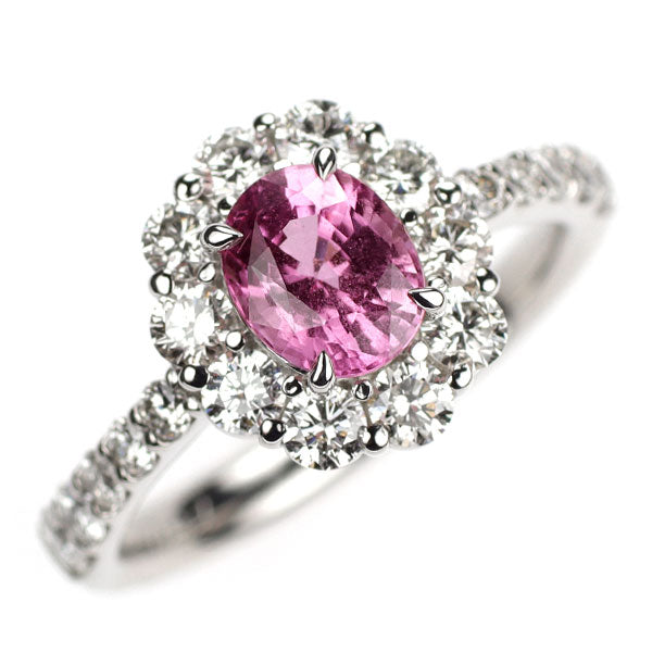 希少 Pt900 パパラチア サファイア ダイヤモンド リング 1.16ct D0.97ct