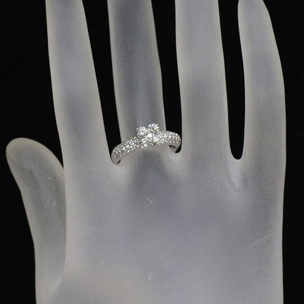 ポンテヴェキオ K18WG ダイヤモンド リング 1.03ct フラワー