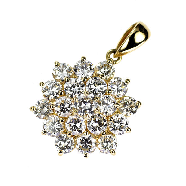 K18YG ダイヤモンド ペンダントトップ 2.01ct