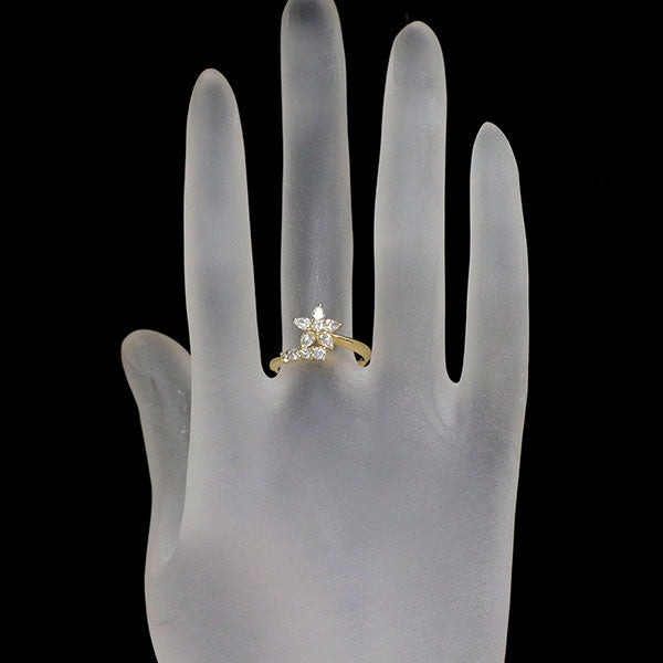 K18YG ダイヤモンド リング 0.66ct フラワー