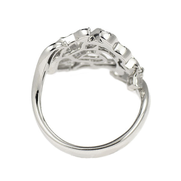 K18WG ダイヤモンド リング 0.51ct ローズ 薔薇