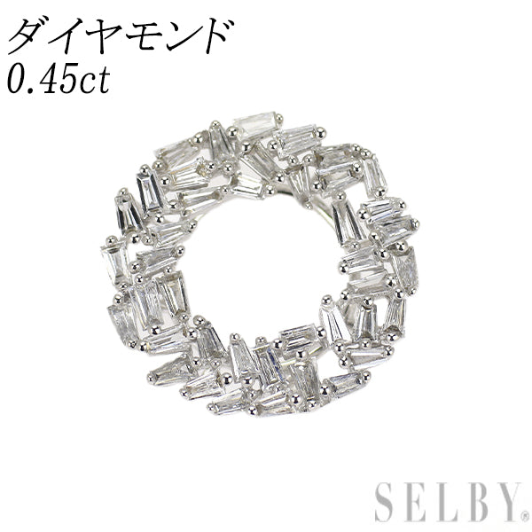K18WG ダイヤモンド ペンダントトップ 0.45ct