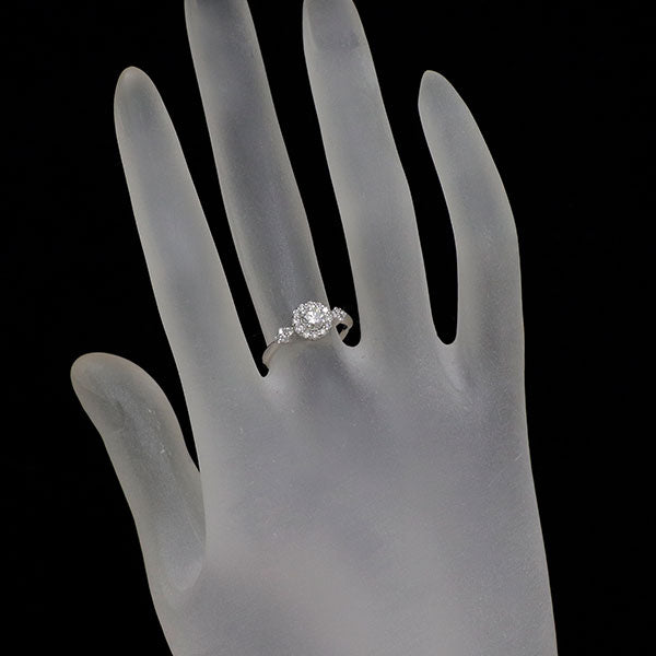 K18WG ダイヤモンド リング 0.30ct D0.23ct