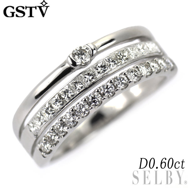 GSTV K18WG ダイヤモンド リング 0.60ct