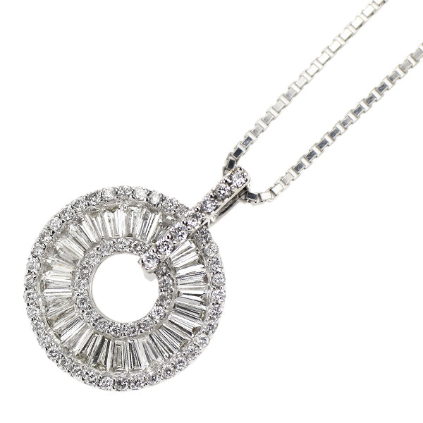 K18WG ダイヤモンド ペンダントネックレス 1.00ct