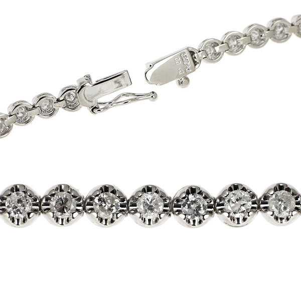 Pt850 ダイヤモンド テニス ブレスレット 2.00ct