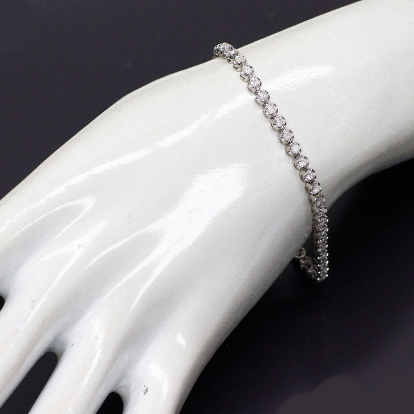 Pt850 ダイヤモンド テニス ブレスレット 2.00ct