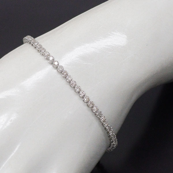 K18WG ダイヤモンド ブレスレット 2.00ct テニス