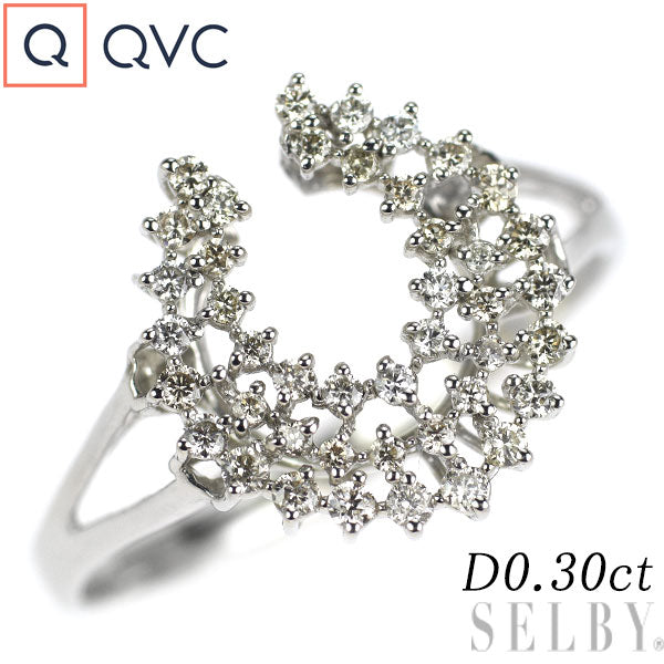 QVC Pt950 ダイヤモンド リング 0.30ct 馬蹄