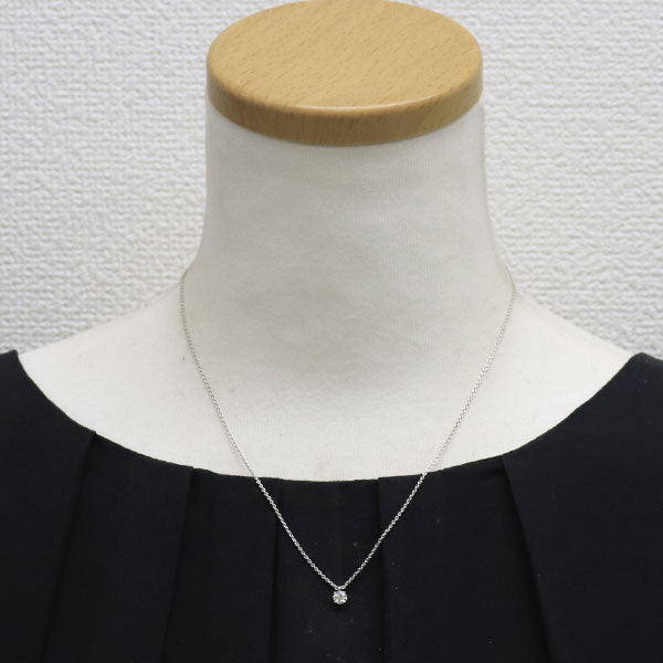 デビアス K18WG ダイヤモンド ペンダントネックレス