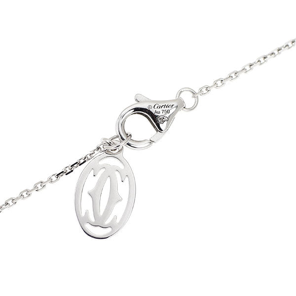 カルティエ K18WG ダイヤモンド  ペンダントネックレス 0.19ct D VVS1 3EX ダムール