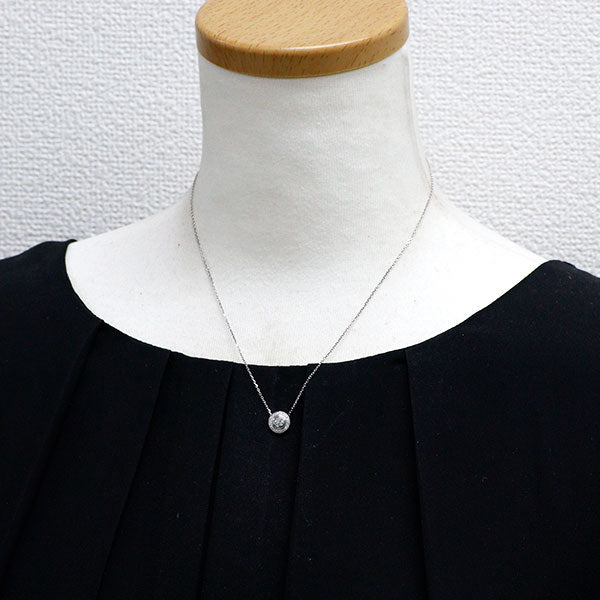 カルティエ K18WG ダイヤモンド  ペンダントネックレス 0.19ct D VVS1 3EX ダムール