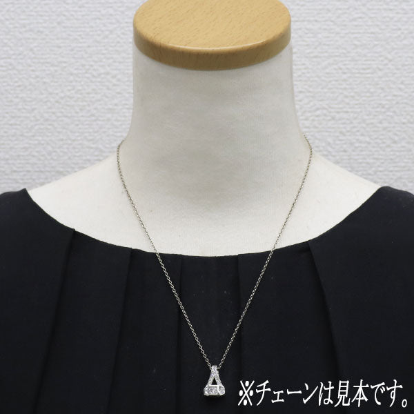 平和堂貿易 Pt950 ダイヤモンド ペンダントトップ 0.30ct D0.22ct ミステリーセッティング