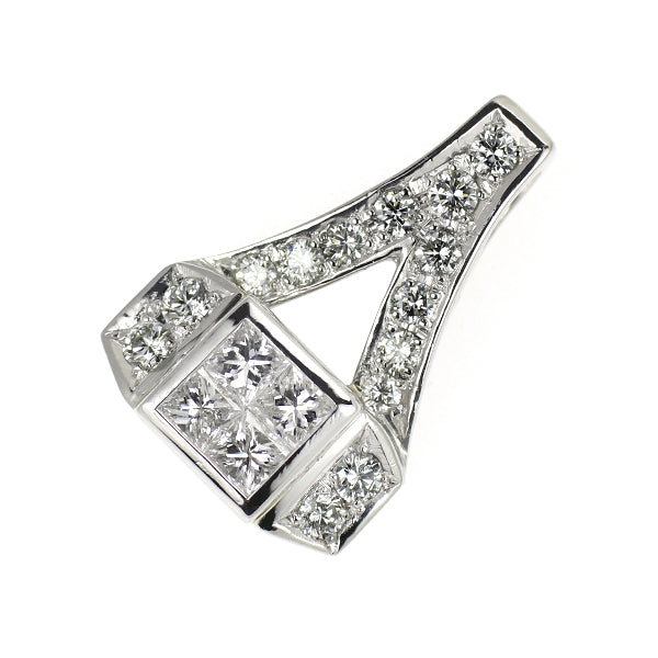平和堂貿易 Pt950 ダイヤモンド ペンダントトップ 0.30ct D0.22ct ミステリーセッティング