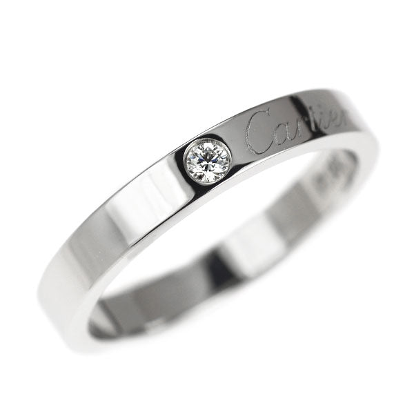 ✴︎Cartier✴︎ C ドゥ カルティエ エングレーブド リング ダイヤ PT カルティエ Pt950 ダイヤモンド リング Cドゥ エングレーブド 53号