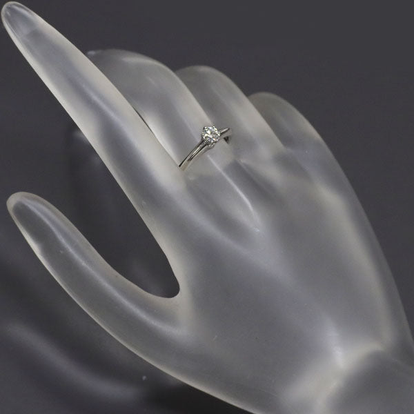 ティファニー Pt950 ダイヤモンド リング 0.24ct D VVS2 3EX ソリティア