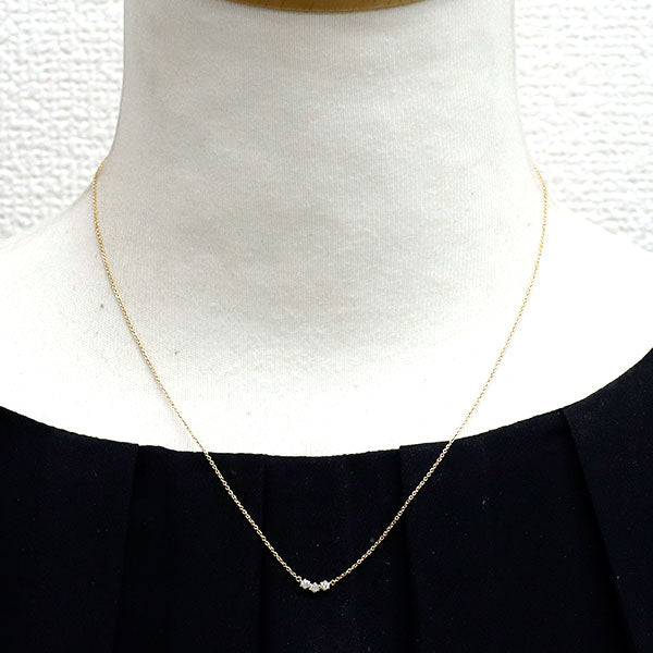 アーカーブラン/ahkah blanc K18YG ダイヤモンド ペンダントネックレス