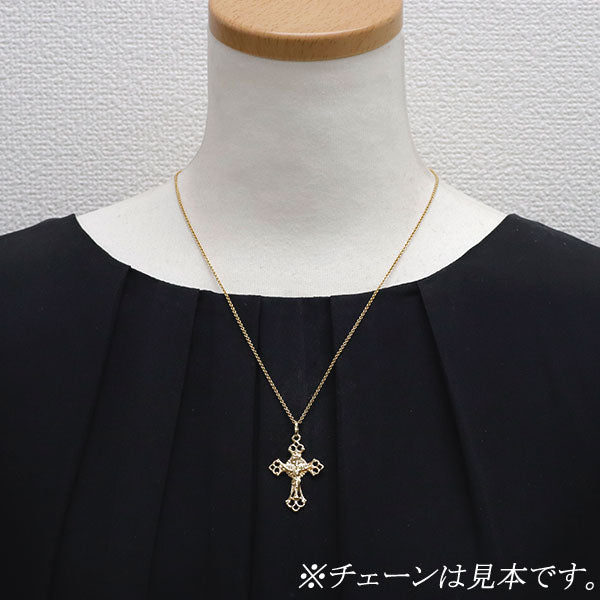 ウノアエレ K18YG ペンダントトップ クロス