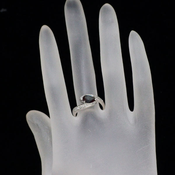 京セラ/ムーンジュエリー Pt900 再結晶アレキサンドライト ダイヤモンド リング 1.06ct D0.17ct