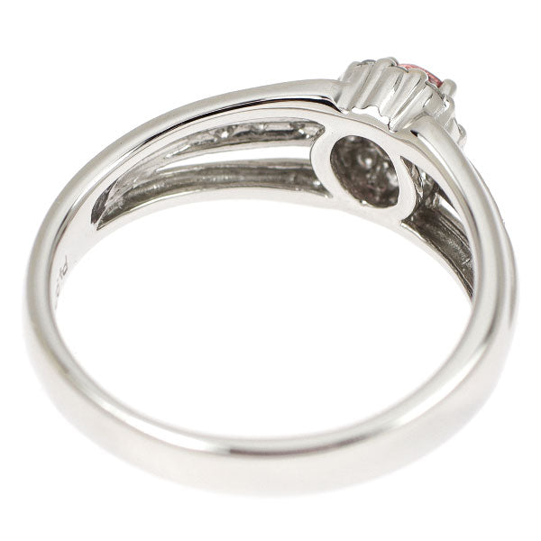 Pt900 ピンクサファイア ダイヤモンド リング 0.284ct D0.14ct